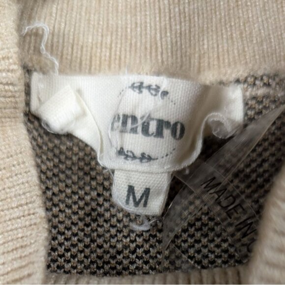 Entro Cheetah Short Sleeve Sweater Mock Neck Womens Medium Leopard Animal Knit - Picture 3 of 6